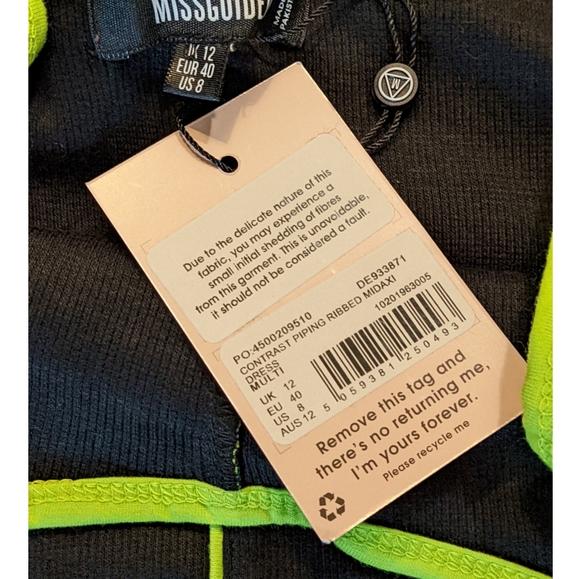 Missguided Black Contrast Midaxi Dress - Picture 8 of 10